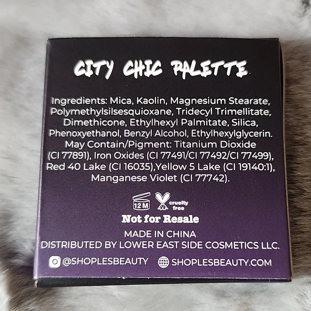 NIB LES Lower East Side City Chic Eyeshadow‎ Palette